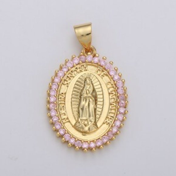 24k Gold Filled Virgin Mary Necklace - Picture 4 of 4